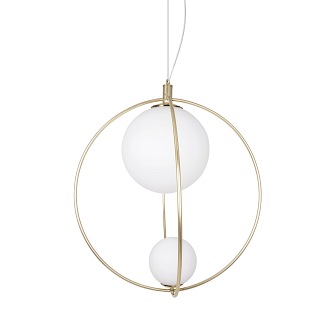 Nowoczesna lampa wisząca obręcz Saint mosiądz 60cm